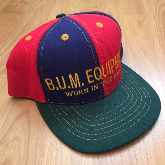 Vtg B.U.M. Equipment Worn in the USA Snapback Hat - Picture 2 of 8